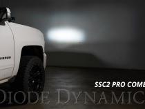 SSC2 LED Ditch Light Kit for 2014-2019 Chevrolet Silverado 1500 Pro White Combo Diode Dynamics
