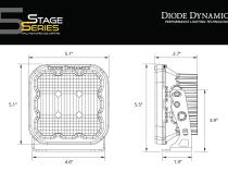 SS5 LED Pod Pro Yellow Driving Pair Diode Dynamics
