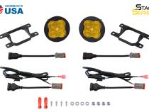 SS3 LED Fog Light Kit for 2015-2017 Honda Fit White SAE Fog Max w/ Backlight Diode Dynamics