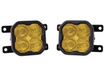 SS3 LED Fog Light Kit for 2021 Ford Bronco (w/ Standard Bumper) Yellow SAE Fog Sport w/ Backlight Diode Dynamics