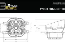 SS3 LED Fog Light Kit for 2008-2015 Lexus RX350 White SAE Fog Sport w/ Backlight Diode Dynamics