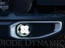 SS3 LED Fog Light Kit for 2020-2021 Jeep Gladiator Yellow SAE Fog Sport w/ Backlight Type M Bracket Kit Diode Dynamics