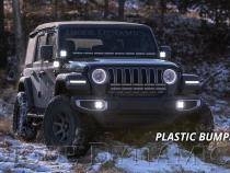 SS3 LED Fog Light Kit for 2018-2021 Jeep JL Wrangler Yellow SAE Fog Pro w/ Backlight Type MS Bracket Kit Diode Dynamics
