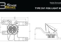 SS3 LED Fog Light Kit for 2019 Chevrolet Silverado 1500 LD Yellow SAE Fog Sport w/ Backlight Diode Dynamics