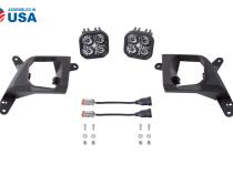 SS3 LED Fog Light Kit for 2020-2021 Chevrolet Silverado HD 2500/3500 Yellow SAE Fog Pro w/ Backlight Diode Dynamics