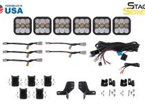 Bronco SS5 6-Pod CrossLink Grille Lightbar Kit Pro Yellow Combo Diode Dynamics
