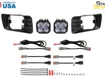 SS3 LED Fog Light Kit for 2015-2020 GMC Yukon, White SAE Fog Sport with Backlight Diode Dynamics