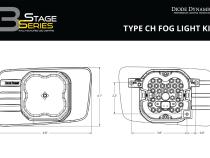 SS3 LED Fog Light Kit for 2007-2014 Chevrolet Tahoe Z71, White SAE Fog Pro with Backlight Diode Dynamics