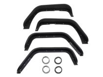 Jeep JK Tube Fenders 07-18 Wrangler JK Front/Rear Set Of 4 Steel Black Textured Powdercoat Fishbone Offroad
