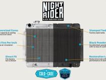 67-70 Mustang 289/302 Automatic 20 Inch Black Night Rider Series Cold Case Radiators