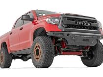 Toyota 2-inch LED Lower Windshield Ditch Kit (14-20 Tundra Black Series w/ Cool White DRL) Rough Country