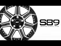 89 Series Wheel One-Piece Black Machined Gun Metal 20x10 5x5 -19mm Rough Country