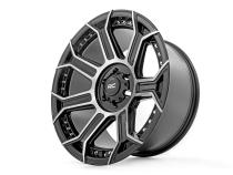 89 Series Wheel One-Piece Black Machined Gun Metal 20x10 5x5 -19mm Rough Country
