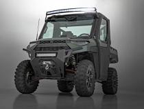 LED Light Front Mount 50 Inch Dual Row Black Pair with Factory Wiper 14-22 Polaris Ranger 1000XP Rough Country