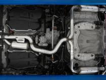 2017-19 Volkswagen Golf Sportwagen and Alltrack 1.8T Armor Pro T304SS 3 Inch Cat-Back, 2.5 Inch Dual Split Rear, Factory Through Bumper MBRP