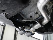 Porsche 2.5 Inch Axle Back Dual Split Rear Bypass Armor Pro Series Carbon Fiber Tips For 14-Up Porsche Macan MBRP